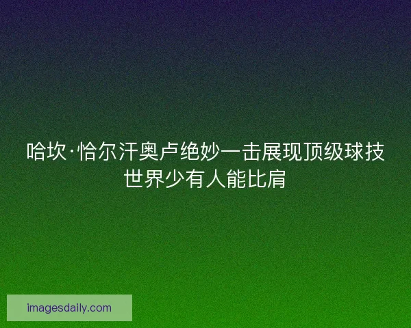 哈坎·恰尔汗奥卢绝妙一击展现顶级球技世界少有人能比肩